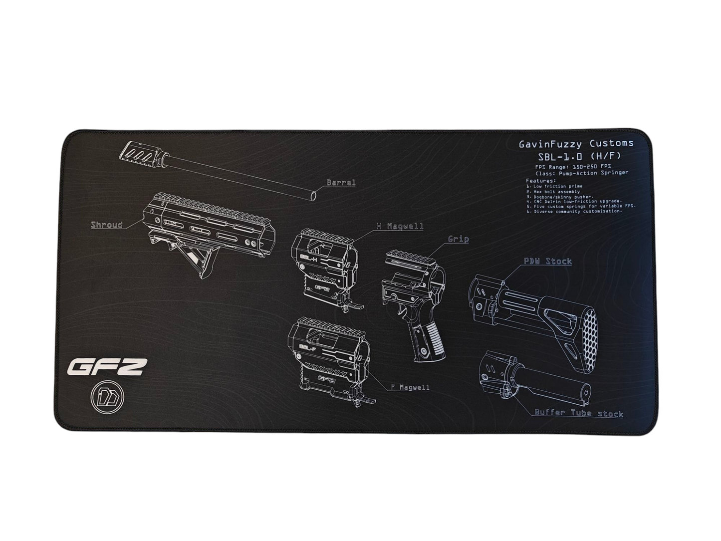D2 - SBL1.0 Desk/Keyboard Mat