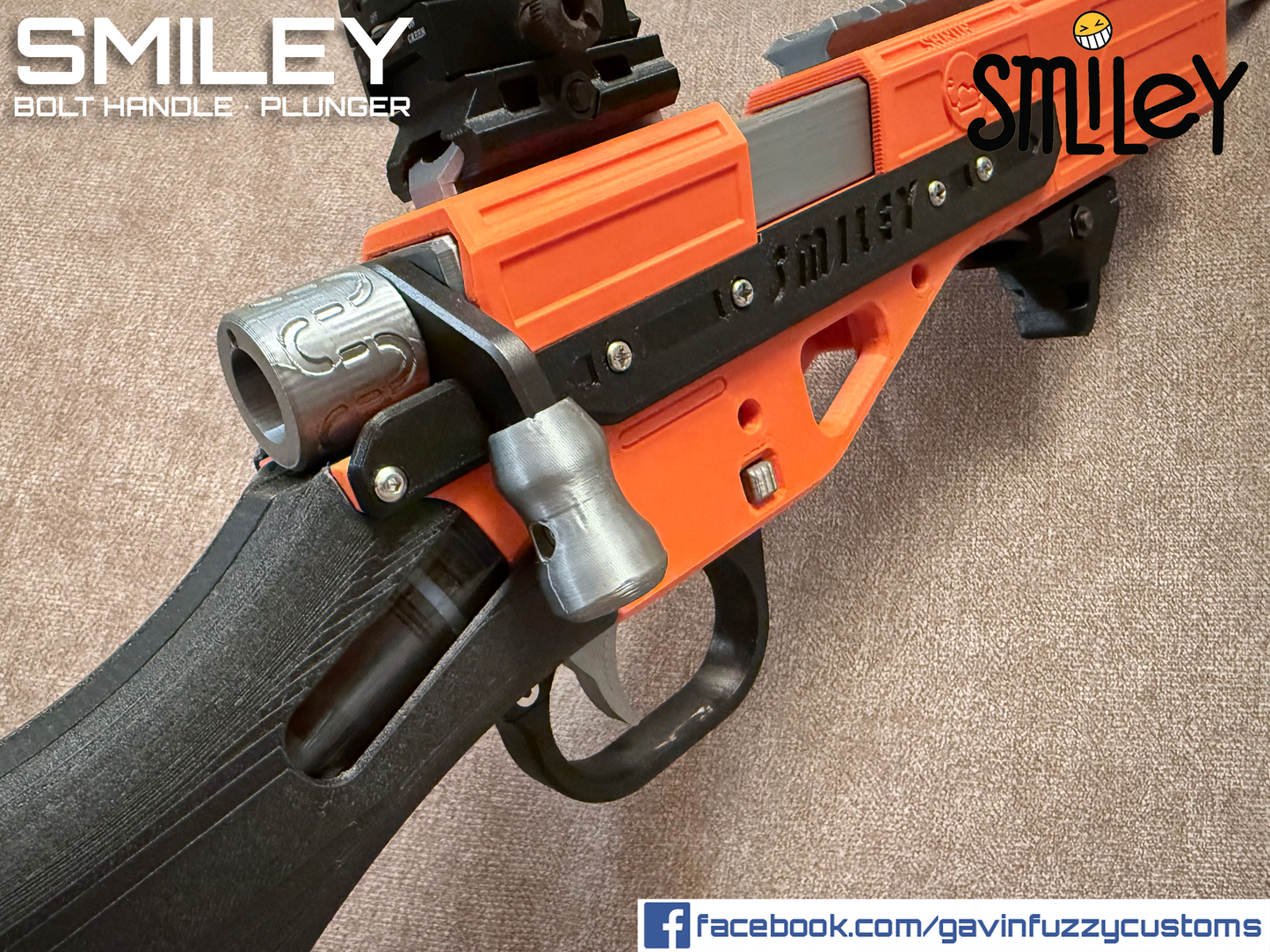 GFZ Metal Bolt Handle for "Smiley" Blaster