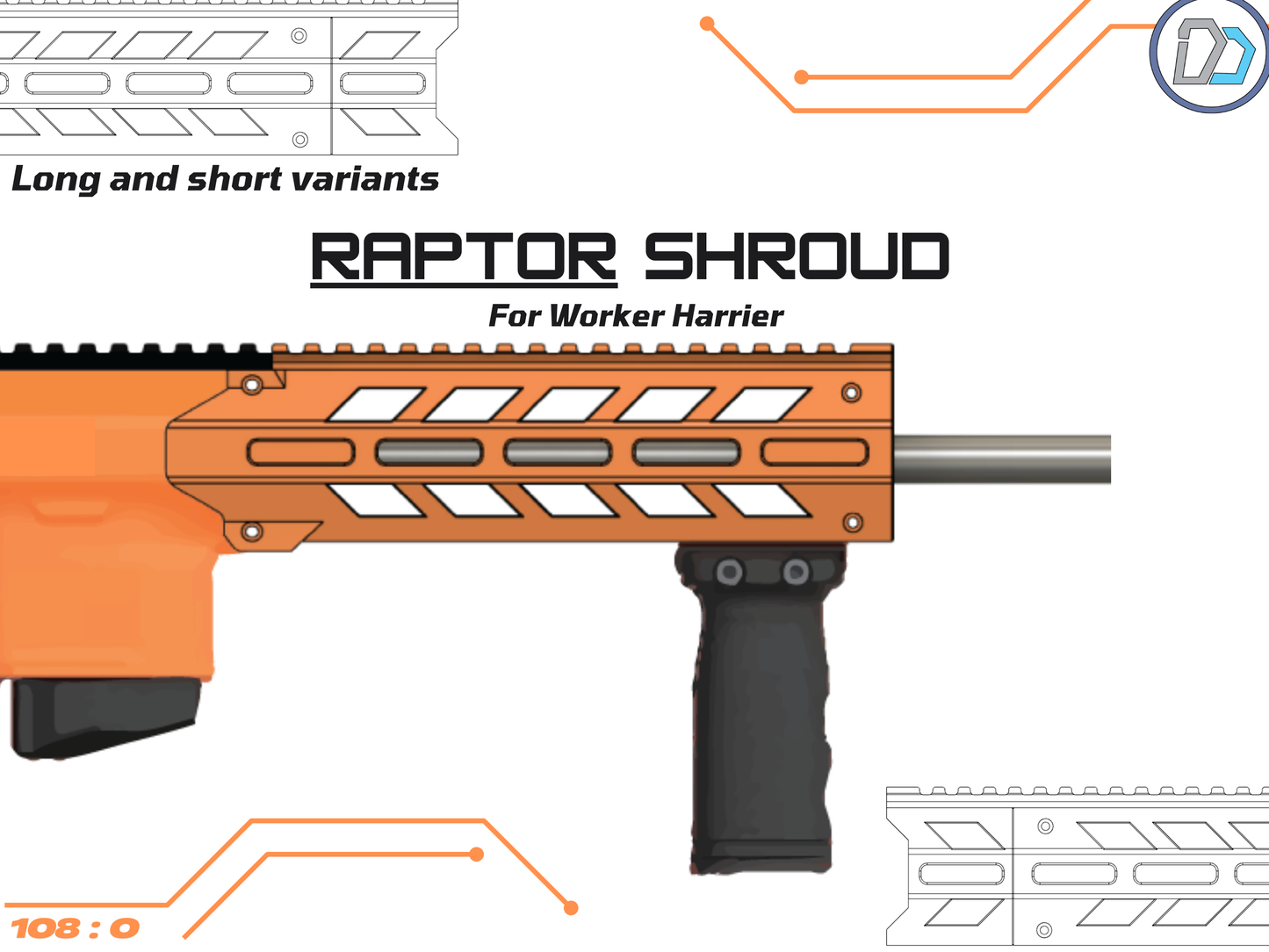D2 - Worker Harrier - Raptor Handguard - DIGITIAL FILES