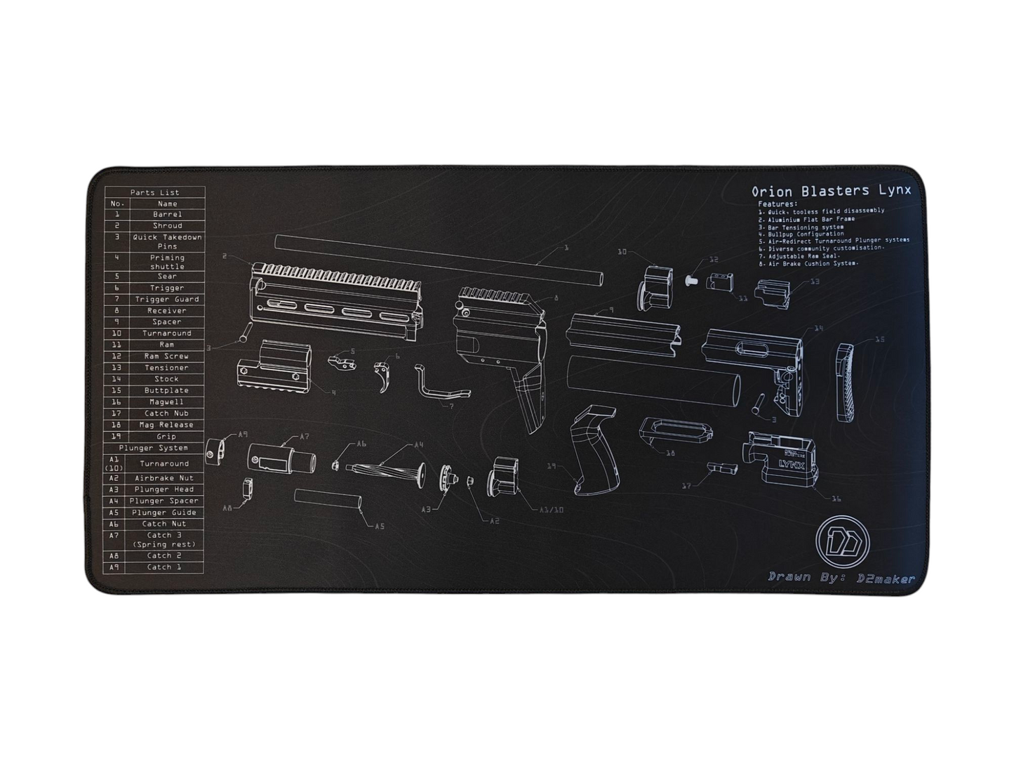 D2 - Lynx Desk mat