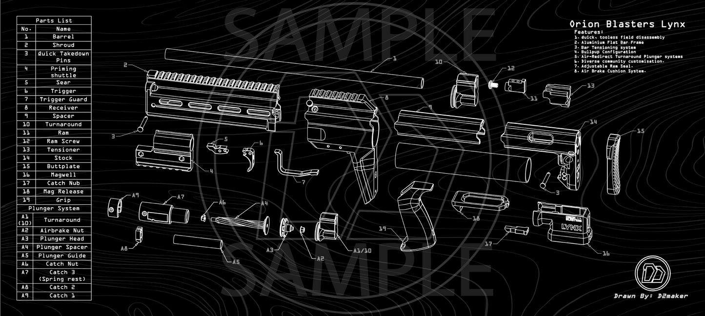 D2 - Lynx Desk mat
