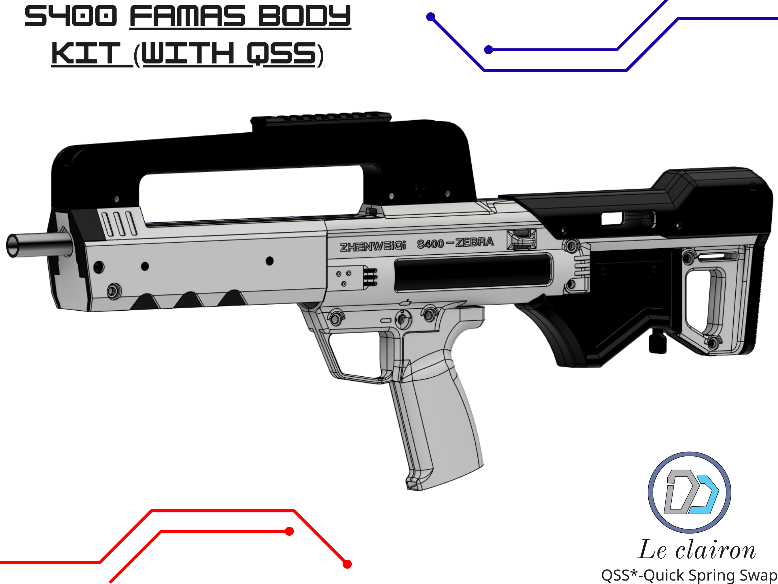 ZWQ S400 | D2 FAMAS Body Kit – IFB.SG
